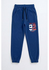 Resim 5'li Baskı Detaylı Beli Lastikli Erkek Çocuk Jogger Eşofman Altı Sarı-indigo-mavi-lacivert-füme 