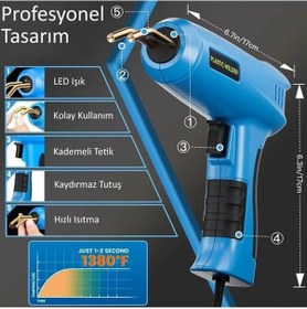 Resim Schulzz 150 Watt 1200 Adet Tel Tampon Plastik Parça Tamir Kaynak Makinesi 