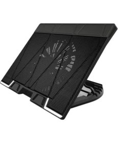 Resim ZM-NS3000 17" 200MM Fanlı 6 Kademe Yuksekli̇k Ayarlı Tyep-C Data Baglantılı Notebook Stand ve Sogutucu 