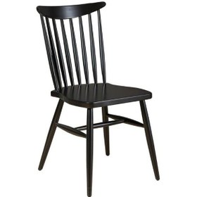 Resim Ashbourne Retro Ahşap Sandalye Siyah 