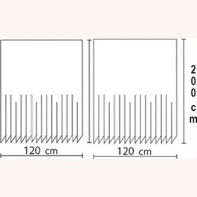Resim Tropik Zethome Banyo Duş Perdesi 5033 Çift Kanat Gri 2x120x200 