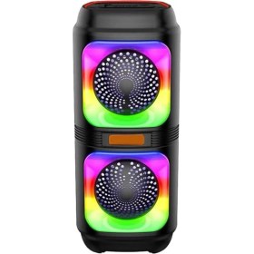 Resim Blic Bls-48 Akıllı Taşınabilir Bluetooth Extra Bas Hoparlör Disko Işıklı Ses Sistemi Mikrofo 