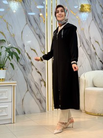 Resim BERELANCE KAPİŞONLU ZİNCİR DETAYLI CEPLİ KAP 1221 - Siyah / 40 