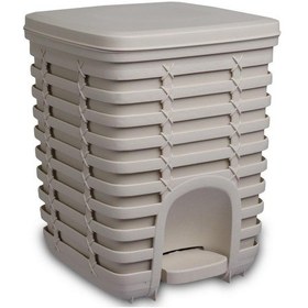 Resim Primanova Palm Pedallı Çöp Kovası Bej 