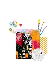 Resim Sayılarla Boyama Seti 40 X 50 Cm Tuval Şasesine Gerili Fil Kolaj 