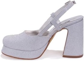 Resim Dagoster DZA07-337560 Gümüş Simli Platform Topuklu Kadın Ayakkabı 