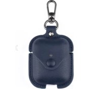 Resim Airpods 1 ve 2.nesil Ile Uyumlu Deri Koruyucu Kılıf, Tpu Deri 1-2 Uyumlu Kılıf (Lacivert) 