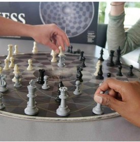 Resim Mikamax 3 Kişilik Satranç Oyunu, Satranç Tahtası 56 Cm 