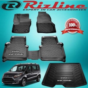 Resim Ford Connect 3D Paspas+Bagaj Havuzu Siyah 2014-2019 Arası Rizline N11.29000 