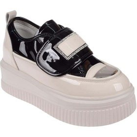 Resim Guja Cırtlı Gizli Dolgu Taban Kadın Spor Ayakkabı GJ-373 SİYAH RUGAN 