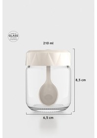 Resim Renga Lexa 210 Ml Kaşıklı Cam Baharatlık 161019 Bej Bej 
