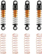 Resim Yaozixa Axial Scx24 Axı90081 İçin 4 Adet 37mm Altın Renkli Alüminyum Monotüp Tekerlek Sönümleyici Yedek Yaylı 
