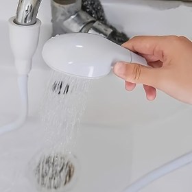 Resim Taşınabilir Elde Duş Başlığı Seti Banyo Saç Yıkama, Evcil Hayvan Köpek Kedi Banyo Aksesuarı - Çok Fonksiyonlu Ayarlanabilir Akış Spreyi, Elektriksiz, Standart Musluk Boyutlarına Uyar - 1 Adet 