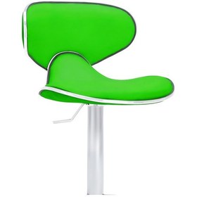 Resim Bürocci Zen Bar Taburesi - Yeşil Modern Deri Metal Ataklı Yüksek Tezgah Sandalyesi - 9549s0513 Yeşil 