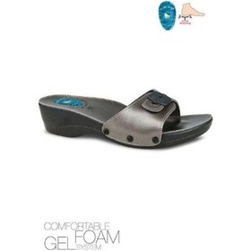 Resim Ceyo Minelli Topuklu-2 Kadın Topuk Jellli Anatomik Terlik Platin 