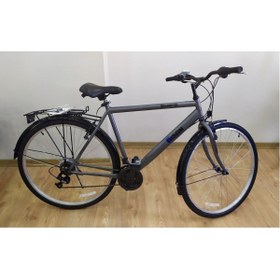 Resim Bisan BİSAN HARDY ERKEK ŞEHİR BİSİKLETİ 55CM V 28 JANT 21 VİTES PARLAK GRİ SİYAH MAVİ 
