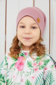 Resim Babygiz Kız Bebek Çocuk Açık Pembe Şapka Bere El Yapımı Rahat Cild Dostu %100 Pamuklu Kaşkorse 