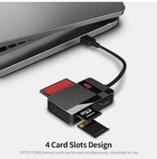 Resim Xindoker Kawau Usb3.0 4-in-1 Kart Okuyucu, Sd/tf/cf/ms Kartları Desteği, Hızlı Aktarım, Çoklu Sisteme Uyumlu, Plug & Play Siyah Abs Kasa 