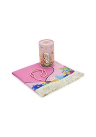 Resim Arapça Namaza İlk Adım Seccadesi - Kumbaralı Kızımın Çocuk Seccadesi - Tesbih Hediyeli 