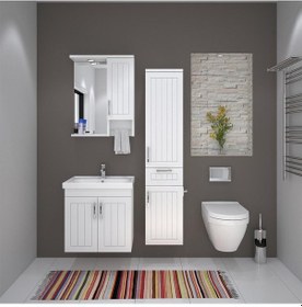 Resim Denko Lotus 60 Banyo Dolabı Aynalı Üst Modülü Çok Renkli 