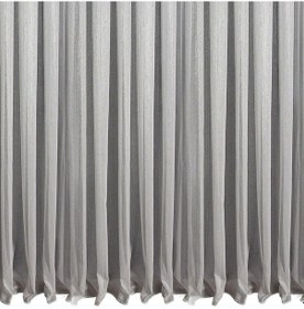 Resim Gümüş Simli İnce Çizgili Tül Perde Pilesiz Extraforlu Düz Dikim-gümüş Gümüş 