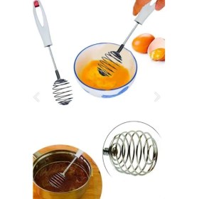 Resim Nakres Çelik Uçlu Yay Çırpıcı Ezme Özellikli Yumurta Yoğurt Krema Çırpıcı 
