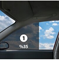 Resim Mega Oto Market Çizilmez 50 CM 6 Metre %35 Koyuluk 1 Numara Açık Ton Oto Cam Filmi 