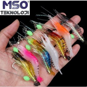 Resim MSO Olta Balıkçılık Fosforlu Silikon Karides Yapay Yem 