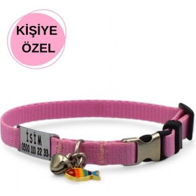 Resim Caramelos İsimli Kedi Tasması, İsimlikli Kedi Tasması Pm 