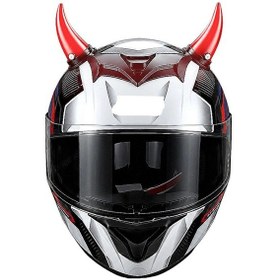 Resim Prohes Ph-346 Işıklı Sarjlı Kask Boynuzu Pembe 
