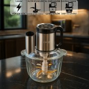 Resim Mioji Mio MX20 1200W 5 Litre Büyük Cam Hazneli Et Kıyma Makinesi Sebze Rondo Blender Doğrayıcı 