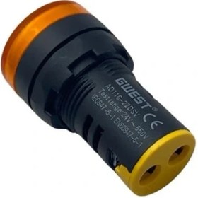 Resim 24V-550V Dijital Voltmetre (Ledli) (22/29.5 Mm) Sarı 