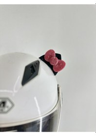 Resim Motor & Motosiklet Pembe Fiyonklu Siyah Kedi Kulak Kask Dış Aksesuarı Diğer 