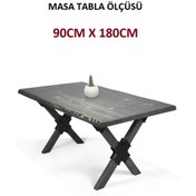 Resim Mobenta Doğal Ağaç Masif Kütük Masa Yemek Masası 90cm X 180cm ( Ağaç Ayak ) 