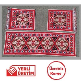 Resim Oto Koltuk Kilim Seti - Çift Yön Ön Ve Arka Koltuk 3 Parça Takım 