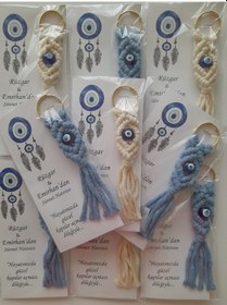 Resim Makrome Anahtarlık Bebek Mevlüt Sünnet Hediyelikleri 35 Adet Mavi 