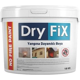 Resim Dryfix No Fire Paint Yangın Geciktirici Alev Almayan Yanmaz Boya 18 Kg Ral 7040 Koyu Gri 