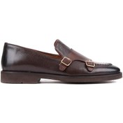 Resim Shoetyle - Kahverengi Deri Tokalı Erkek Klasik Ayakkabı 250-2750-863-kahverengi 