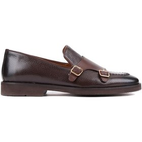 Resim Shoetyle - Kahverengi Deri Tokalı Erkek Klasik Ayakkabı 250-2750-863-kahverengi 