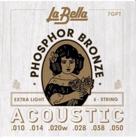 Resim La Bella 7Gpt Akustik Gitar Teli 10-50 