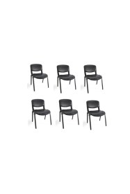 Resim Clk Home Form Ofis Bekleme Misafir Sandalyesi Koltuğu 6'lı Siyah 