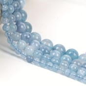 Resim ASVRAI U Doğal Akvamarin Taş Boncukları 6mm 8mm 10mm Çeşitleri - DIY Takı Yapımı için El ile Parlatılmış 15 İnç Zincir, Kolye Bilezik Tasarımı, Benzersiz Mavi Gradyan Desenli, Takı Yapım Boncuklar, Zanaat Malzemeleri, Şık Boncuk Tasarım 