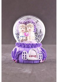 Resim Sevgiliye Aşkımsın Temalı Mini Boy Lila Kar Küresi 6,5 Cm Boy (554283594) 