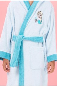 Resim Özdilek Frozen Snowflake Nakışlı Disney Lisanslı Kapüşonlu Çocuk Bornozu 