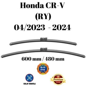 Resim Honda Cr-v Ry 2023 2024 Uyumlu Ön Cam Muz Tipi Silecek Süpürgesi Seti 600/480mm Silbak 