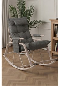 Resim Dicle Cepli Pofuduk Minderli Sallanan Sandalye Tv Koltuğu Antrasit 