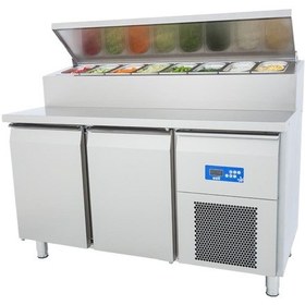 Resim Öztiryakiler Çift Inox Kapılı Buzdolabı, Pizza Hazırlık Tablalı, Tag 270 Ntv, 142x70 Cm 