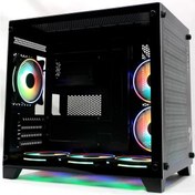 Resim Tiranozor Ti-Game Pulse Black 6 Rgb Fan Black Mesh Gamıng Kasa Power Yok 