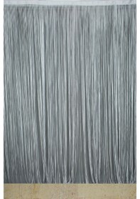 Resim Düz İp Perde 100 Cm En 210 Cm Boy Gri Çift Renk Hazır İp Perde Gri 