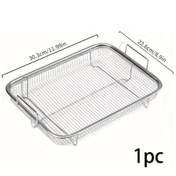 Resim Willowhaven 1 Adet Paslanmaz Çelik Izgara Fritöz Sepeti Hava Fırını Raftı Silvery 